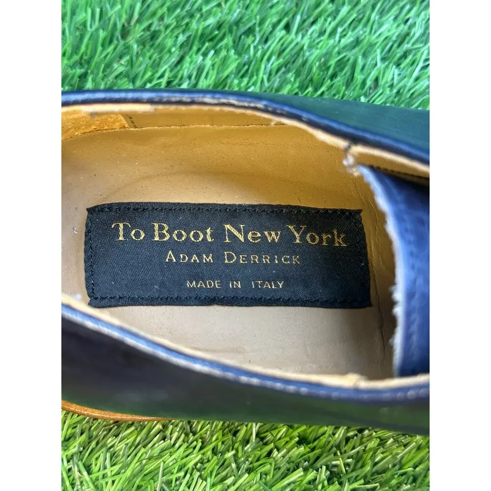 To Boot New York Adam Derrick Oxford Dress Shoes Men's 8.5 Blue Leather Formal